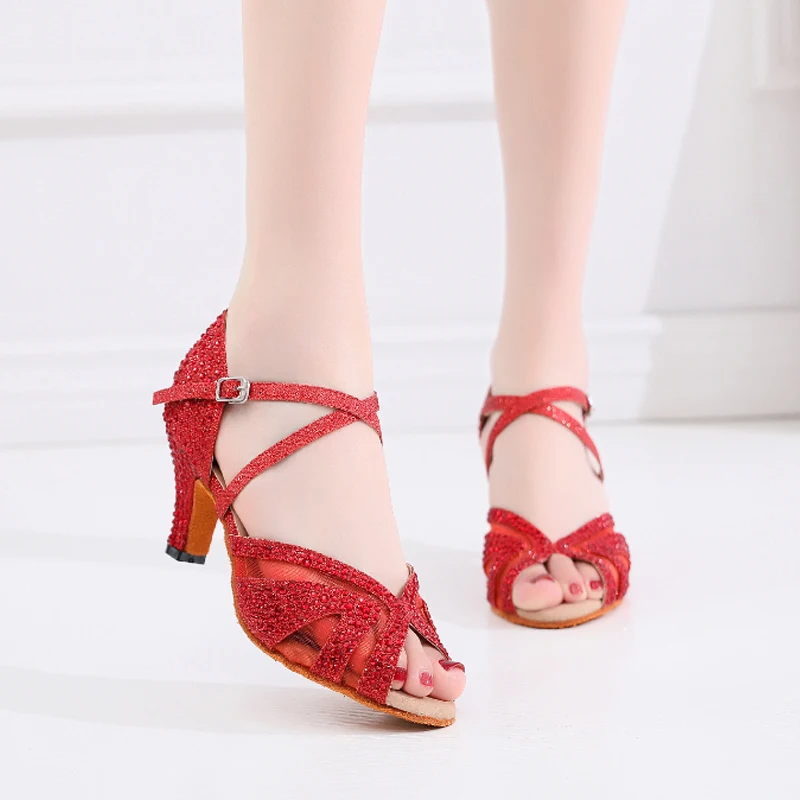 Туфли для латиноамериканских танцев обувь взрослых сальсы танго тренировочные