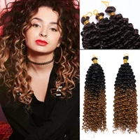 hairro 814 inches soft water wave twist crochet hair synthetic braid hair ombre colors women deep wave braiding hair extension