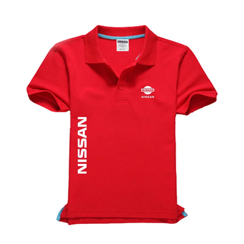 Nissan logo men's fashion casual Polo shirt solid color | Мужская одежда