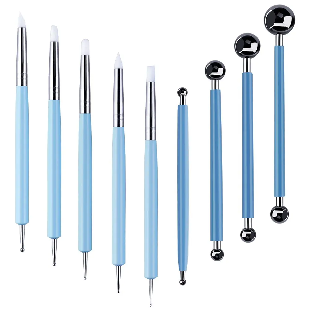 Набор из 9 предметов для резьбы и моделирования инструменты мастики украшения