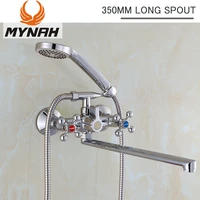 mynah classical bath shower faucet set zinc alloy body bathroom tap 350mm long spout bathtub faucet torneiras do banheiro