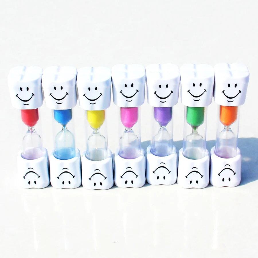 

20Pcs/10Pcs Children Kids Gift Hourglass Toothbrush 3 Minutes Timer Smiling Face For Cooking Sandy Clock Brushing Sandglass