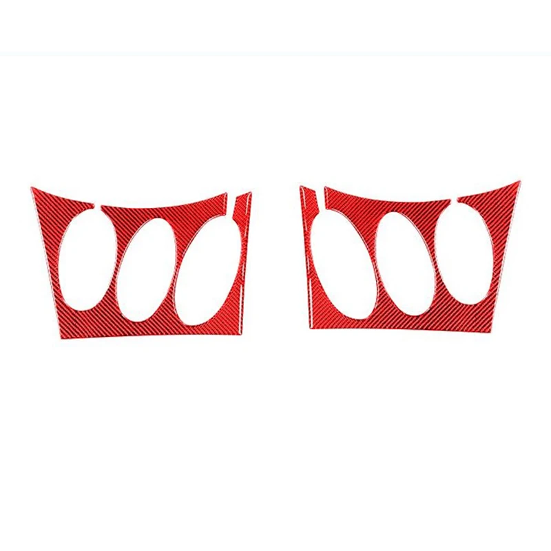 

for Nissan 350Z Z33 03-09 Red Carbon Fiber Sticker Radio Air Conditioning Console Panel Cover Trim Accessories