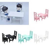 miniature wood dining table chair furniture set for 16 dollhouse kids pretend play toys