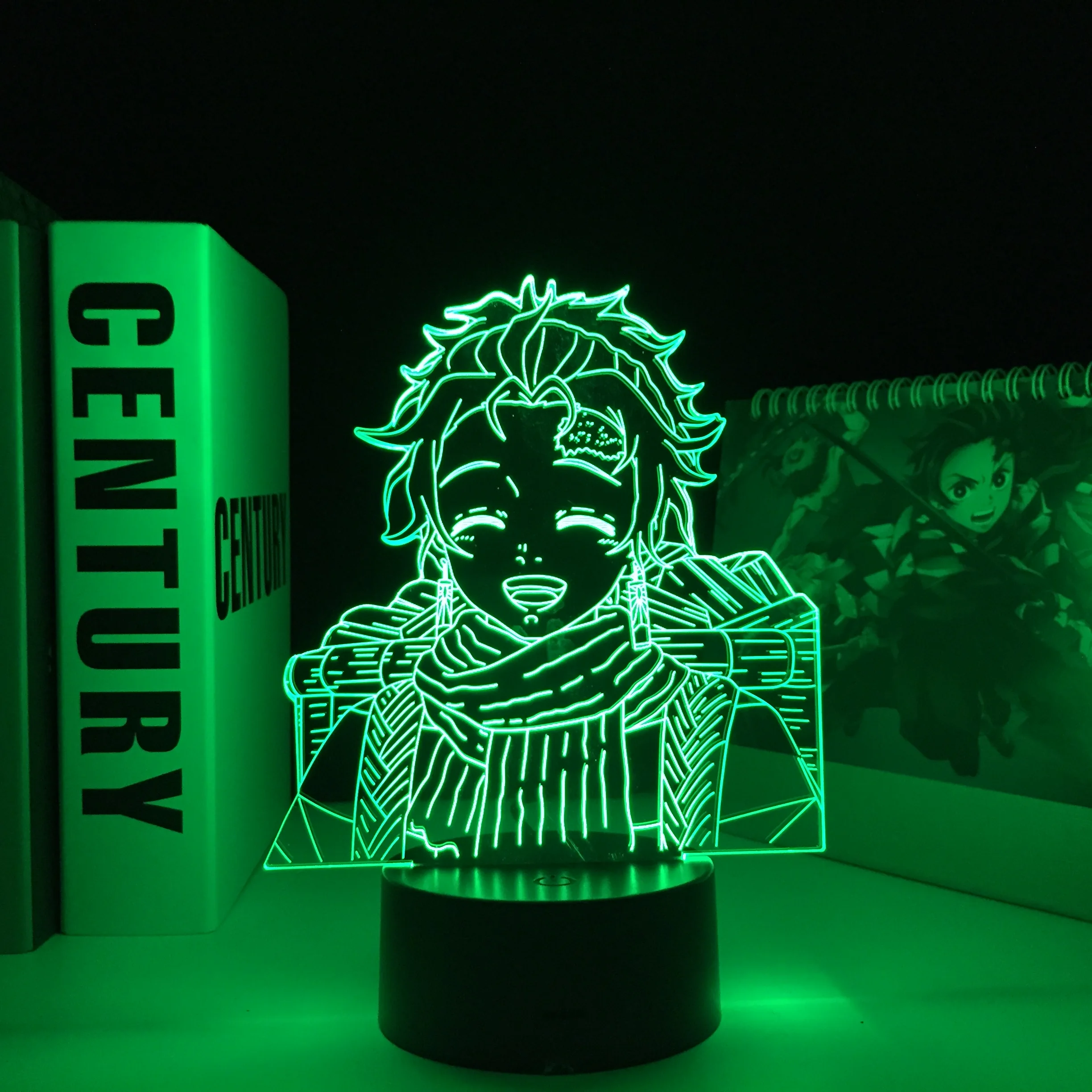 

Аниме Светодиодная лампа Kimetsu No Yaiba Tanjiro Kamado для спальни украшение ночсветильник подарок манга светильник убийца демонов декор комнаты