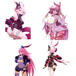 Аниме наклейка Three Ratels CA71 Honkai Impact 3rd Yae Sakura для автомобиля, топливного бака, крышки автомобиля, ноутбука, декоративная наклейка, детская игрушка, наклейка