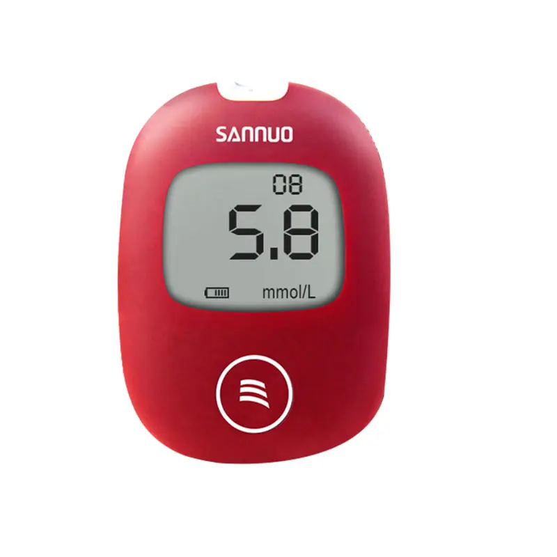 Sinocare Veilig AQ Smart mg/dL mmol/L Bloedglucosemeter комплект глюкометра и тест-полоски Lancetten pijnloos Bloed Suiker Tes