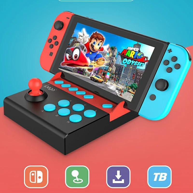 Для PND переключатель NS Аркада 3D Джойстик бой игровой контроллер NS Turbo левый и правый аналоговый контроллер аксессуары+ 4 накладки на джойстик
