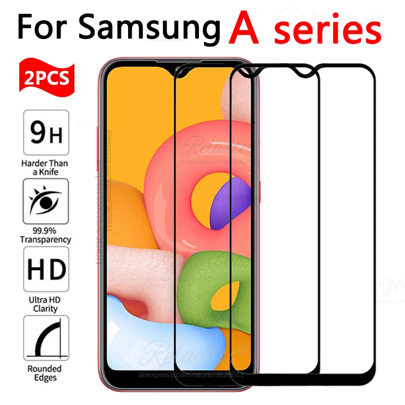 2 шт Полное покрытие закаленное стекло для Samsung Galaxy A10 A10S A01 A 10 10S 01 A105F A107F A015F