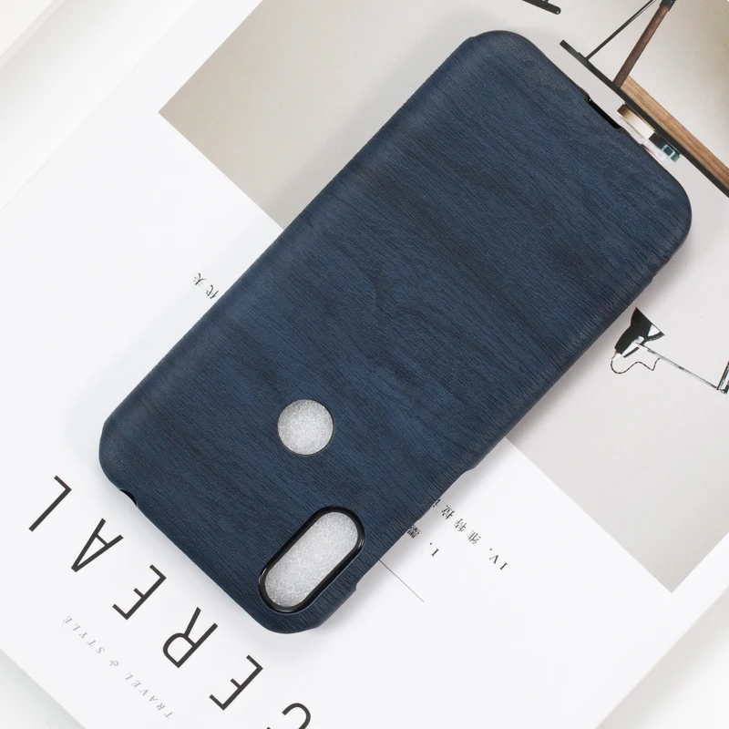 

Wood grain PU Leather Phone Case For Doogee Y8 Soft Silicone Case For Doogee Y8 Protective Back Shell
