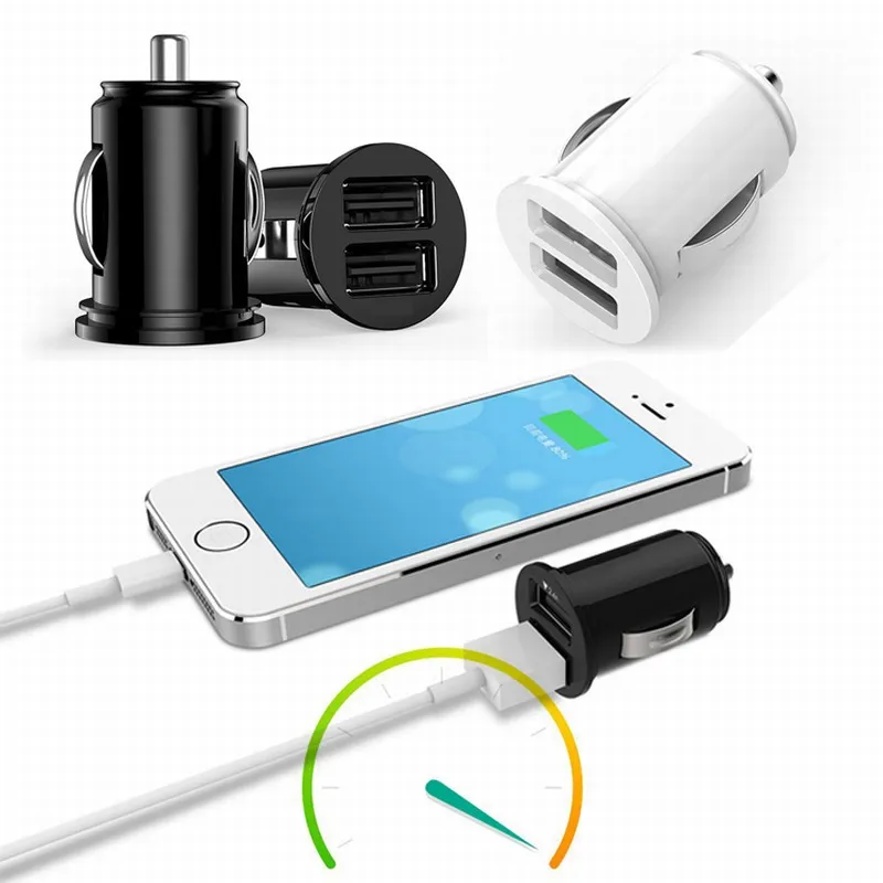 Автомобильный мини-адаптер для зарядки с 2 портами USB IPhone 7 Plus 6 | Мобильные