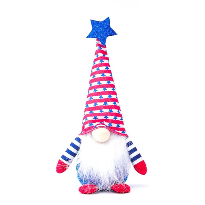 

Patriotic Gnome American President Election Decoration Tomte Stripe Doll Elf