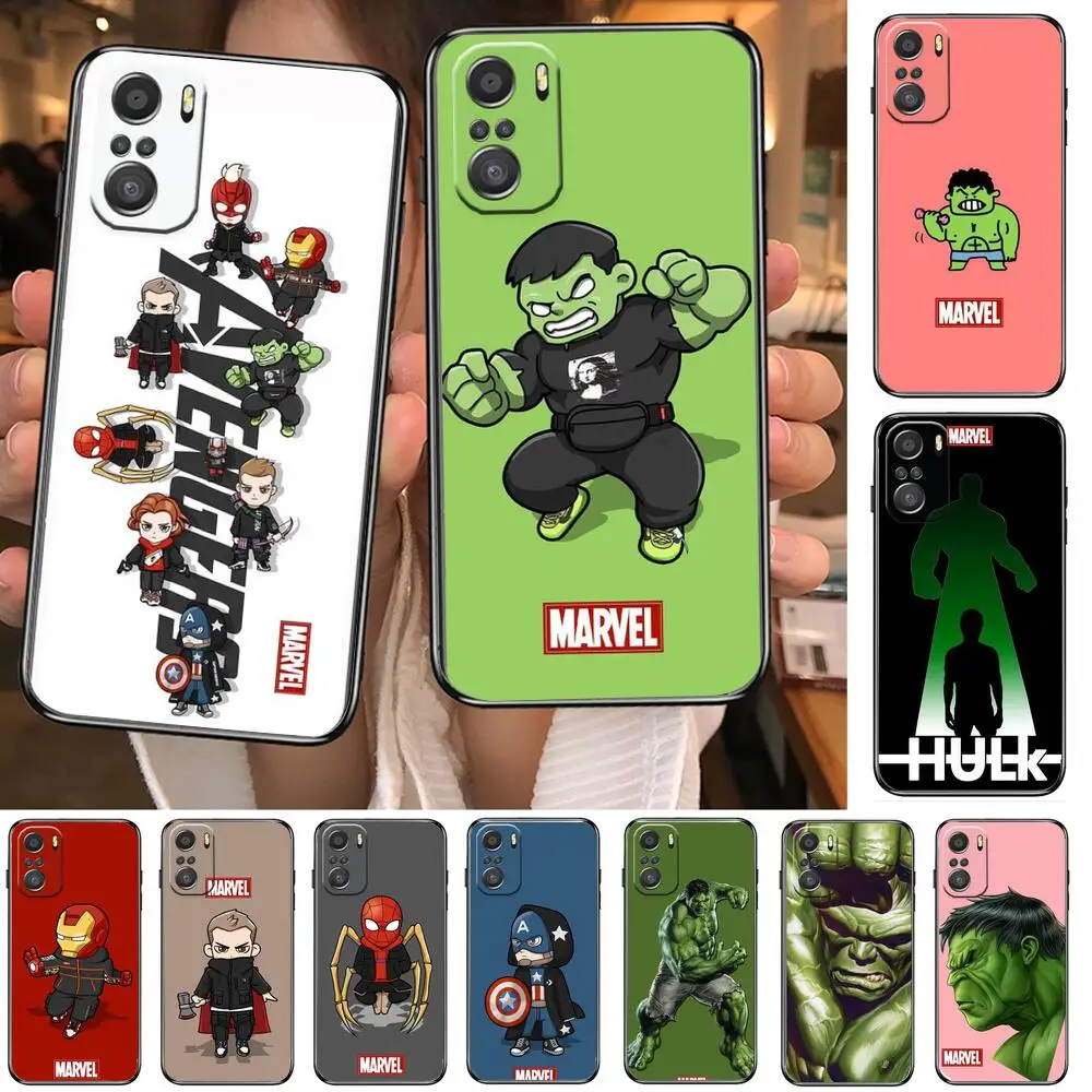 

Avengers Marvel Hulk For Xiaomi Redmi Note 10S 10 9T 9S 9 8T 8 7S 7 6 5A 5 Pro Max Soft Black Phone Case