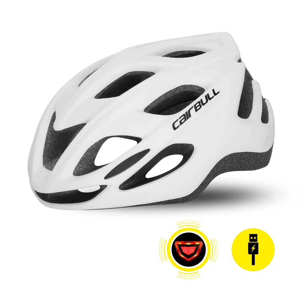 

2021 New RACEMASTER Road Bike helmet Sports leisure Cycling Helmet USB charging Red LED Tail Light Safety Mountain Bike Helmet