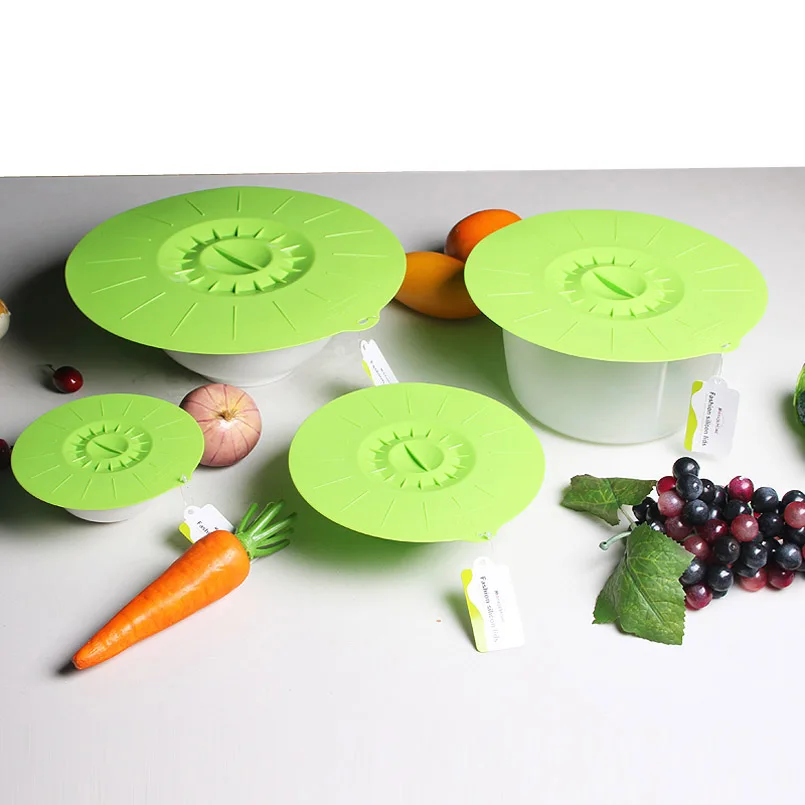 5 шт./компл. универсальная Силиконовая Вакуумная Крышка-чаша Пан Пособия по