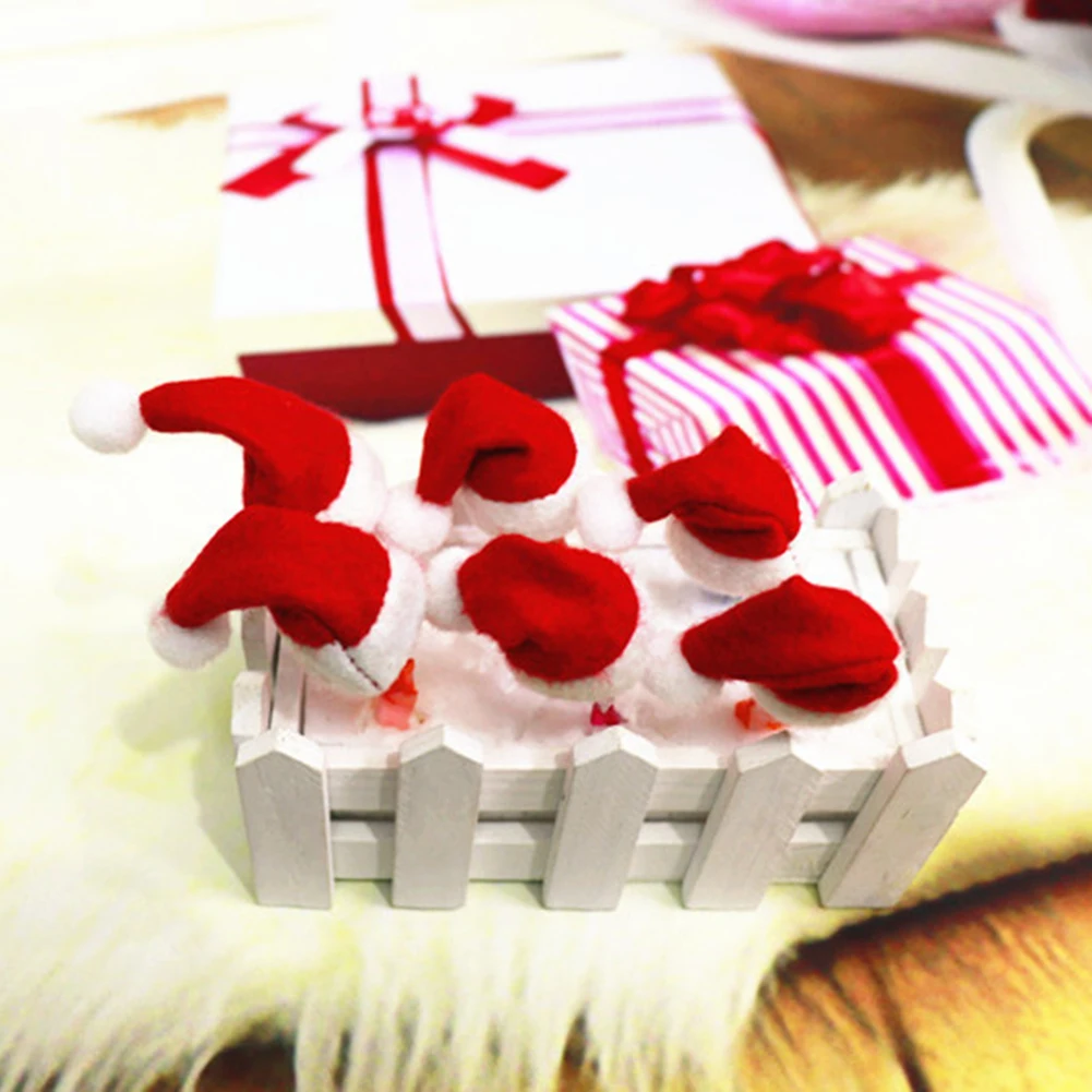 12 шт Стильный леденец верхняя крышка сумка Рождество шляпа нож вилка для