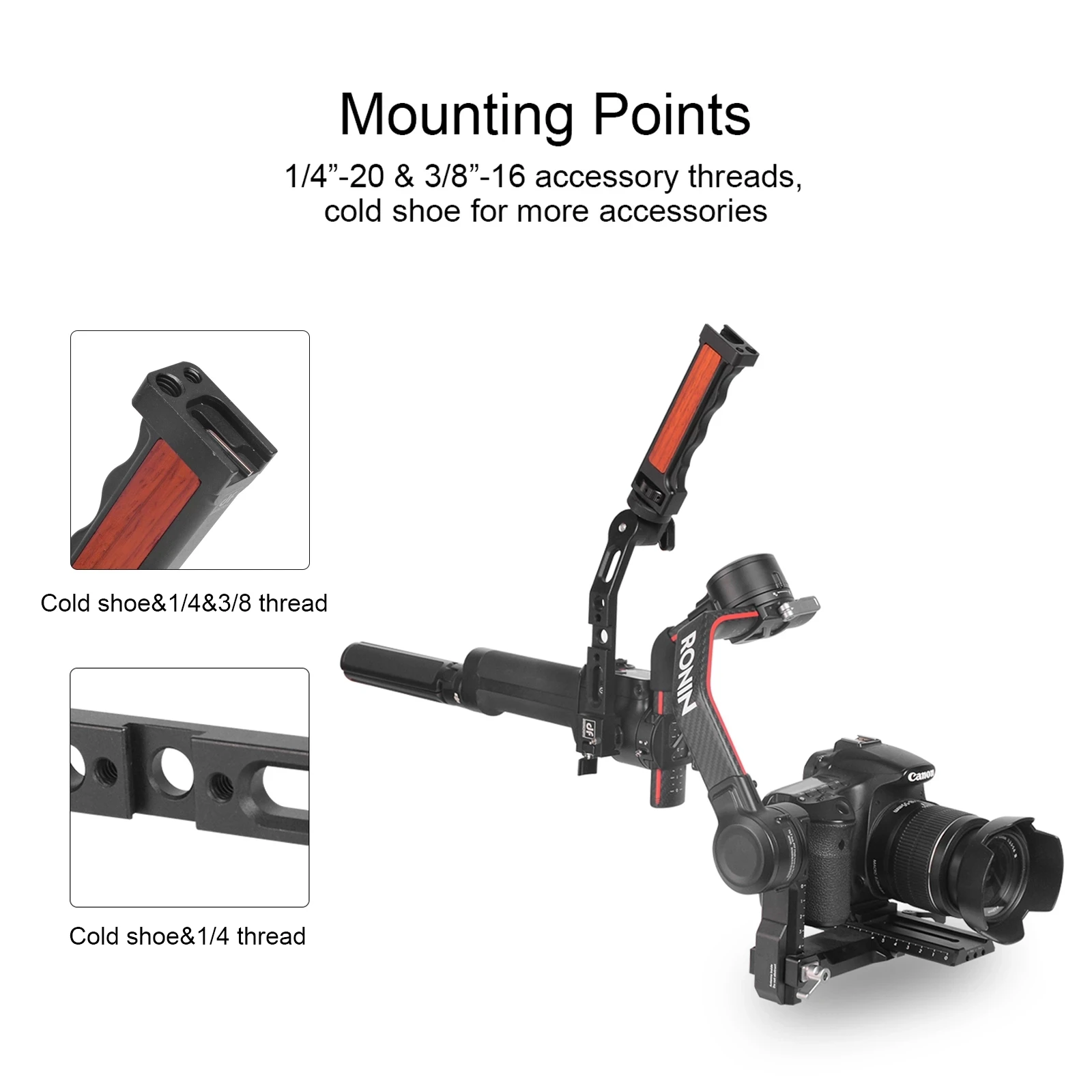 Деревянная Регулируемая рукоятка DF DIGITALFOTO для подвесов DJI RS2 RSC2 Ronin S2 с креплением