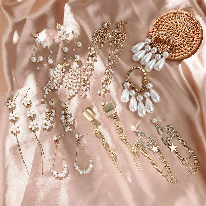 Новая мода 25 дизайн корейские жемчужные серьги Элегантные Имитация Жемчуга