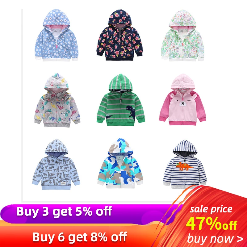 Детский хлопковый свитшот с капюшоном длинным рукавом |