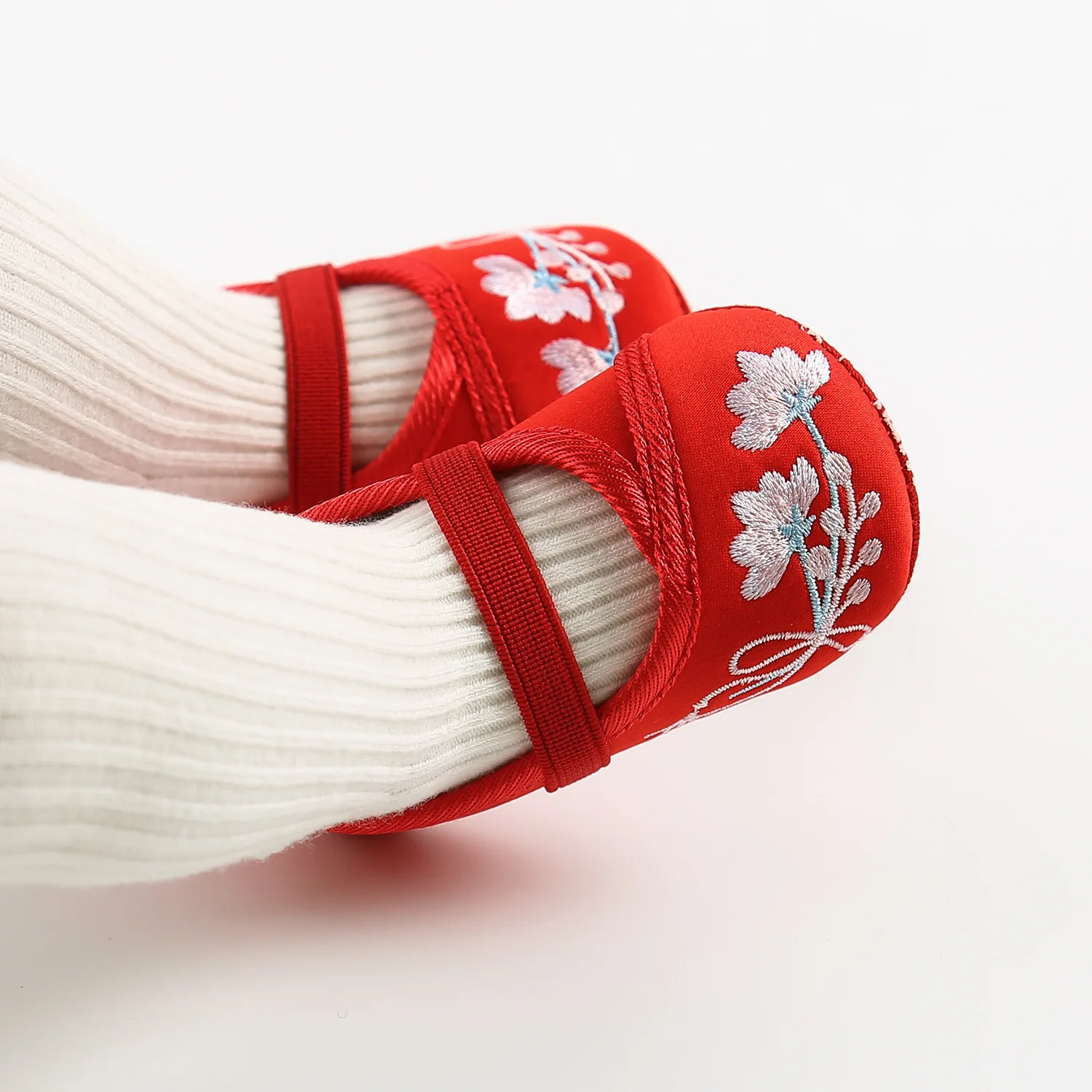 Модная весенне Осенняя детская обувь для новорожденных с цветочным принтом