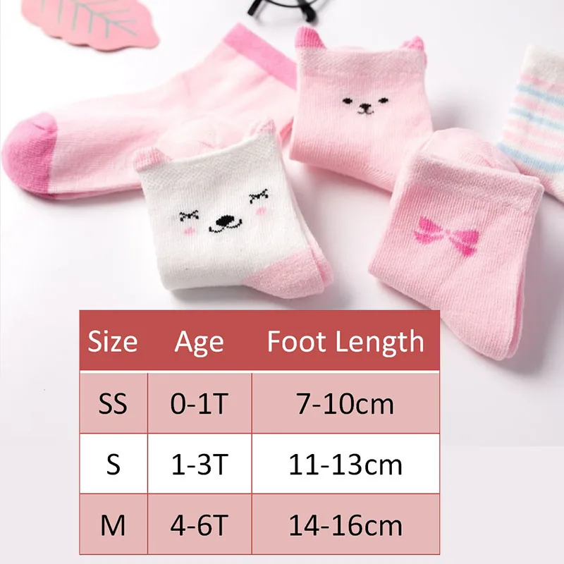 

5Pairs/lot Infant Baby Socks Kids Children Socks for Girls Cotton Cute Newborn Boy Toddler Socks Baby Clothes Accessories