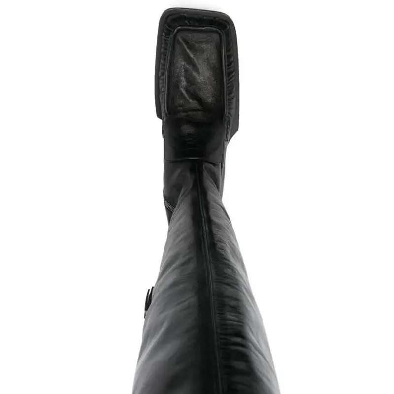 2021 new golden stretch folds Lok Fu over the knee socks boots flat bottom was thin and large size fashion boots