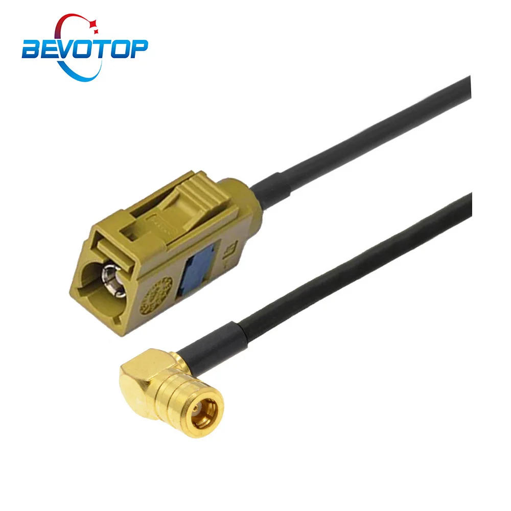 

1PCS Curry Fakra Female Code K to Elbow SMB Female Jack RG174 Extension Cable for XM Sirius Satellite Radio Antenna Stereo Tuner