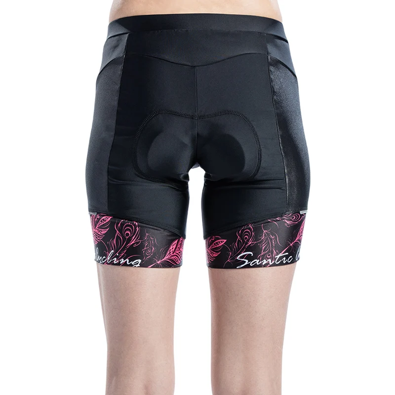 Santic Women Cycling Padded Shorts Pro Fit Coolmax Shockproof 4D Pad Road MTB Bike Bicycle ciclismo Asain S-2XL L8C05097 | Спорт и