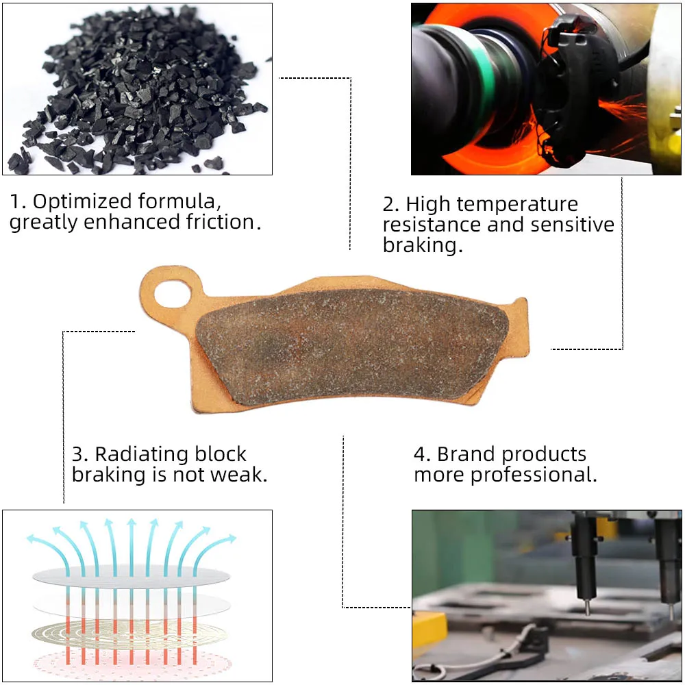 Dasbecan автомобильные спеченные металлические жесткие тормозные колодки для Can Am