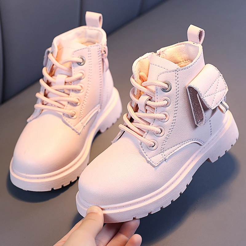 Осень зима 2020 детская обувь кожаные ботинки Martin для мальчиков и девочек модные