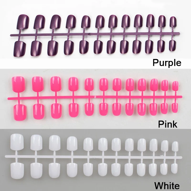24 шт. акриловые накладные ногти 10 цветов | Красота и здоровье
