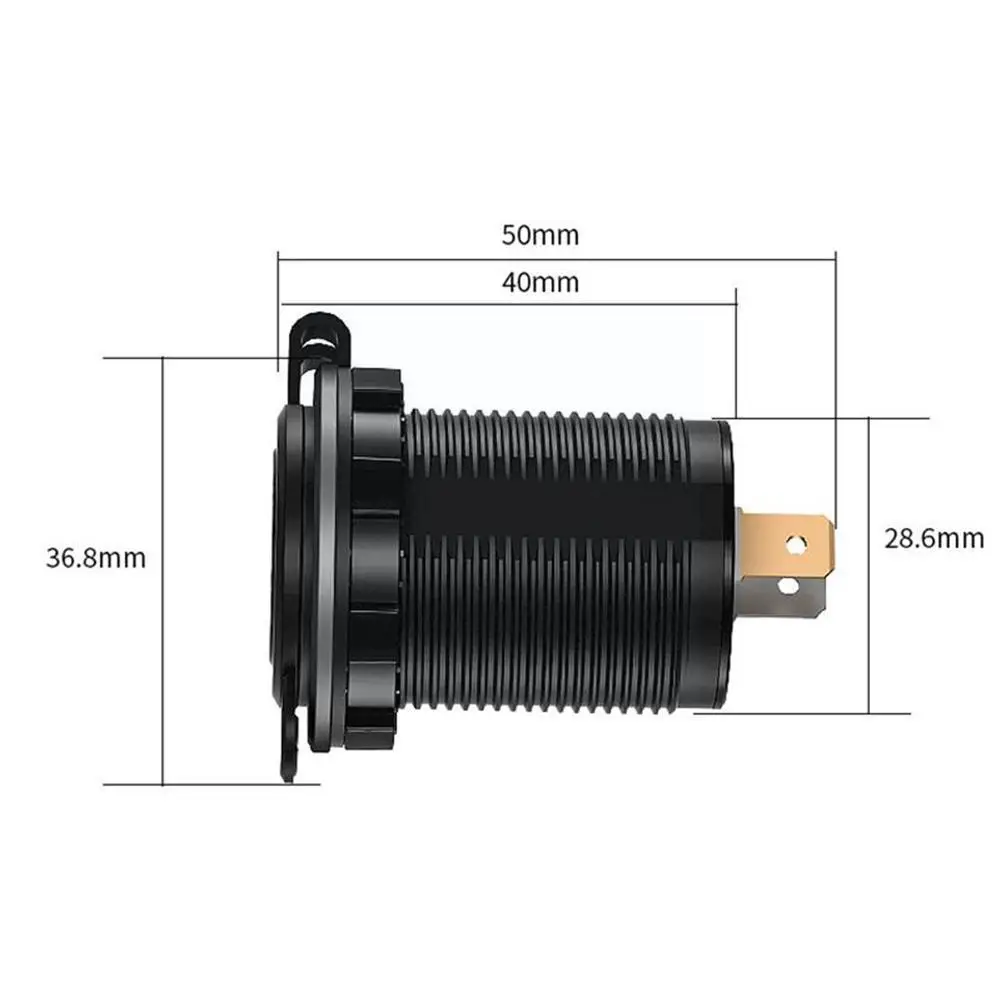 

Dual USB with switch Car charger adapter dustproof car accessories U8V5