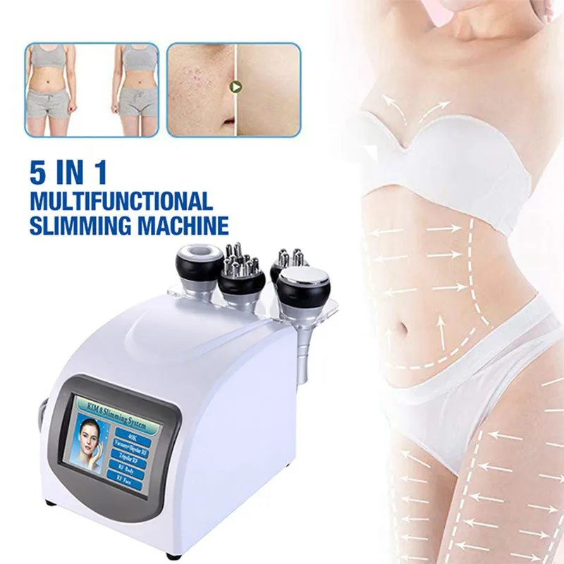 

High Quality Model 5 In 1 Ultrasonic Cavitation Vacuum Slimming Spa Equipment Ce Dhl Fast Shipping