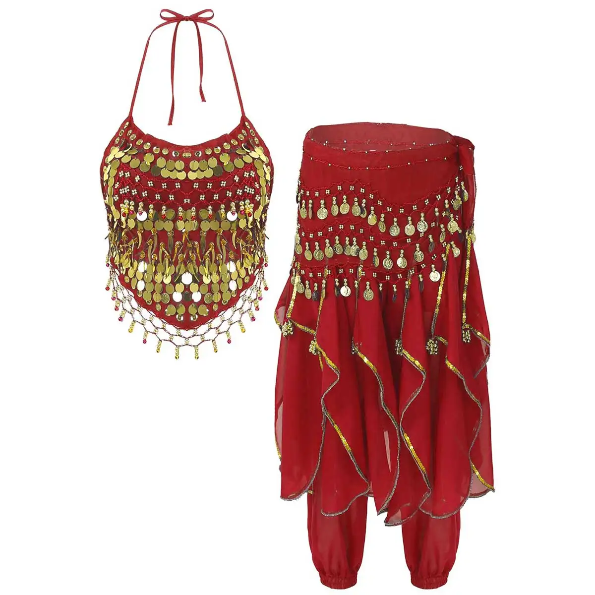 3 шт. женский костюм для танца живота | Тематическая одежда и униформа
