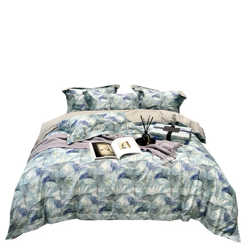 

American Style Idyllic Autumn Winter High End Pure Cotton Thickened Frosted 4-piece set, Close Fitting, Breathable And Warm Bedd