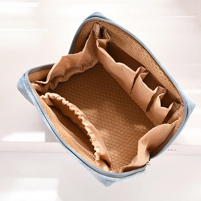 1 шт. Женская бархатная сумка для макияжа на молнии большая дорожная косметичка