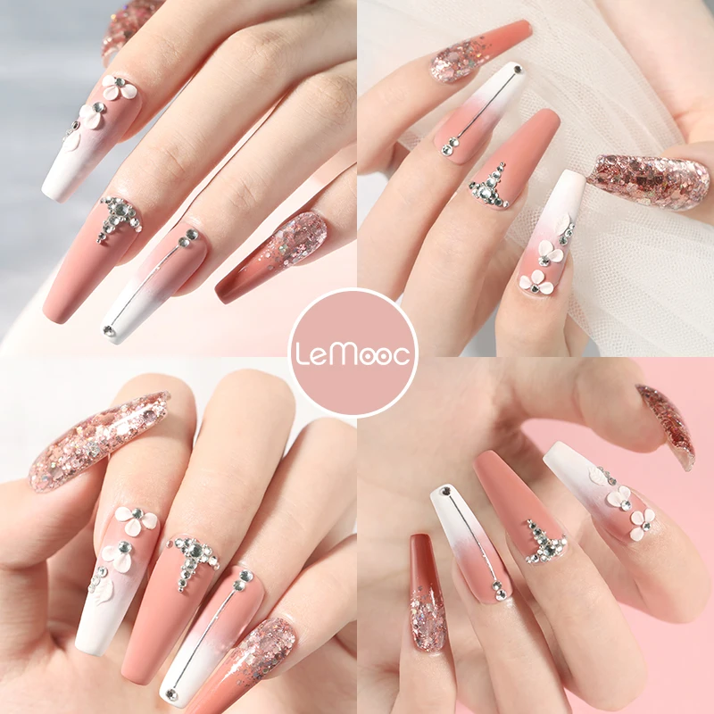 LEMOOC окунивающий пигментный порошок 8 г градиент для ногтей французский цвет