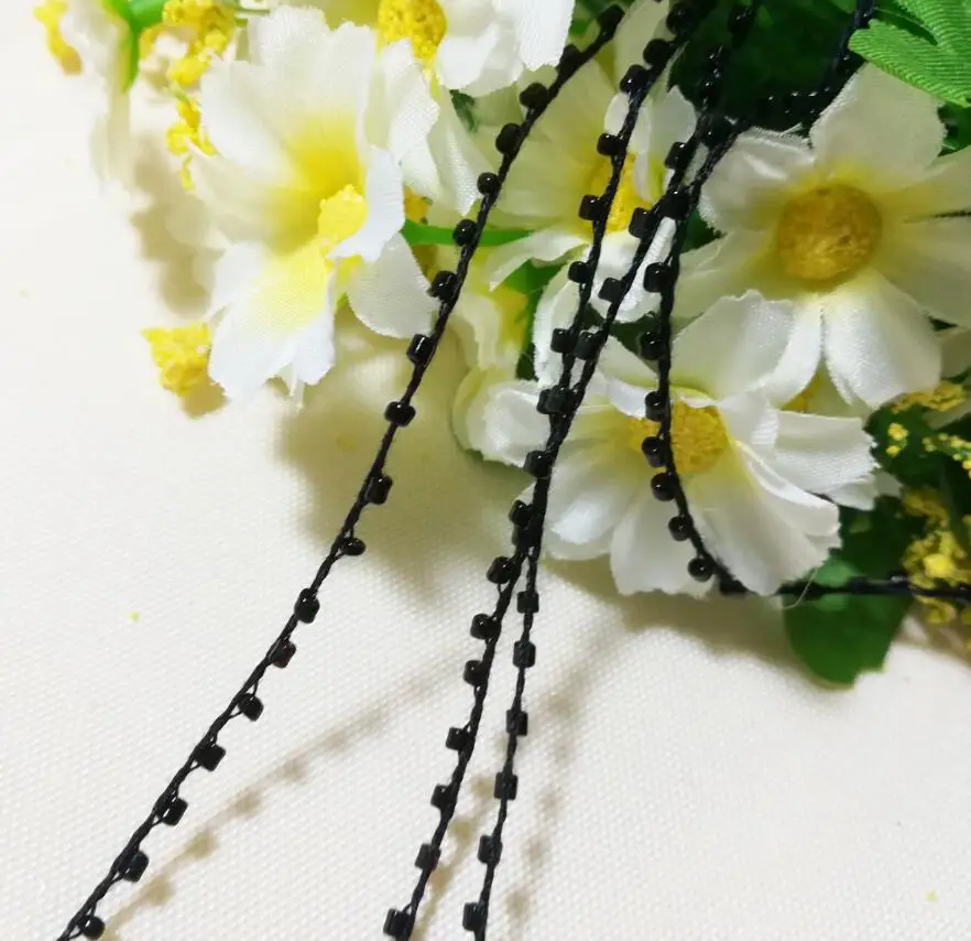 1 м кружевные Хрустальные Бусины черные бусины блестки ткань бисерная отделка