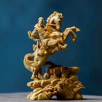 guan yu horse riding 14cm wood figurine knight man god chinese history figures guan gong statue feng shui statues for home