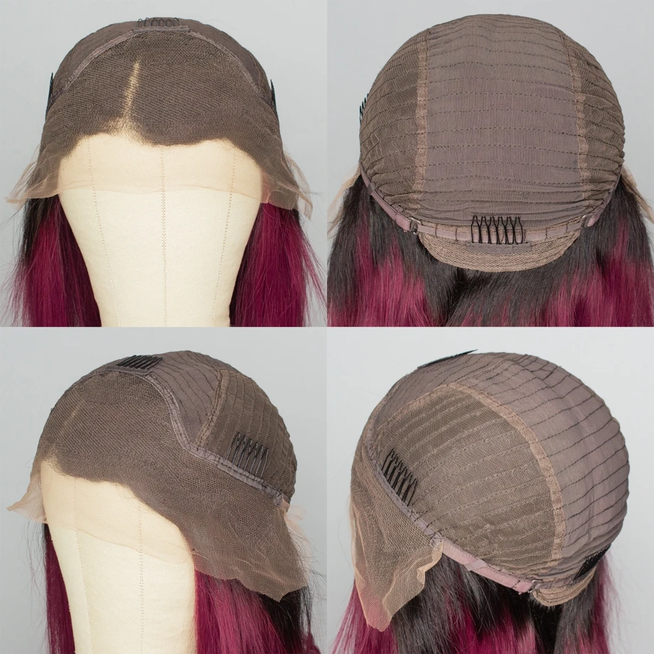 Короткие прямые Омбре блонд 613 Боб Длинные бразильские кружевные фронтальные