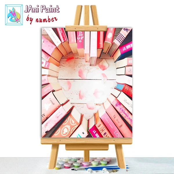 

Набор для рисования по номерам на холсте, с рисунком в виде книги