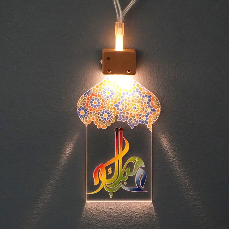

Eid Mubarak Element String Lights Handmade Wire 10 LED Light Ramadan Decorations Lights String Eid