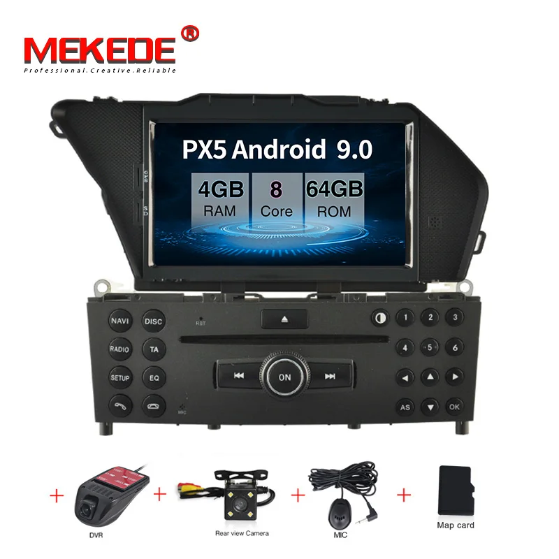 PX5 camera DVR MEKEDE PX5 android 9,0 Автомобильная dvd-навигационная система плеер для BENZ GLK X204 GLK 300 GLK 350 автомобильный радиоприемник Мультимедиа Стерео 8 ядер - Цвет: PX5 camera DVR