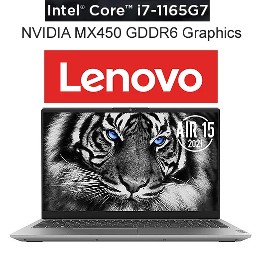 Лучший ноутбук Lenovo Xiaoxin Air 15 2021 с 11th Gen Core i7 1165G7 NVIDIA MX450 Graphics 16 Гб Ram HDMI WiFi 6 Typc C