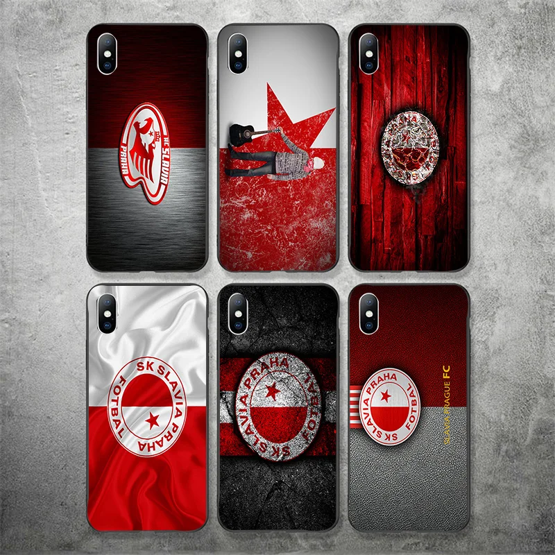 Чехол для телефона Slavia Praque FC iphone XR 11 Pro XS Max X 5 5S силиконовый чехол черный DIY