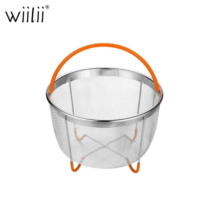 Wiilii Пароварка Корзина для мгновенного горшка Штабелируемая сетка овощей вставка