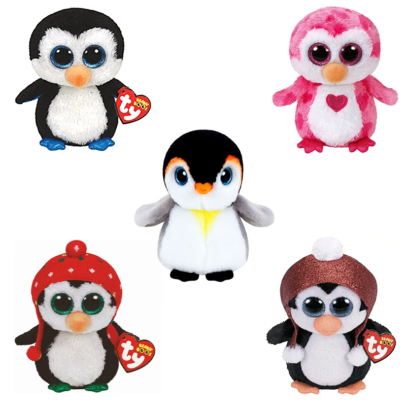 15CM Ty Beanie Glitter Big Eyes Waddles Juliet Gale Freeze Pongo Penguin Plush Toy Cute Doll Kids Toys Children's Christmas Gift | Игрушки