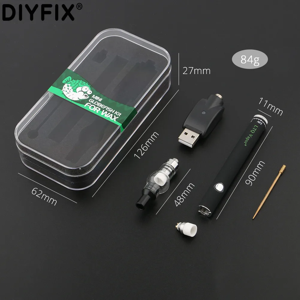 Набор для вейпа DIYFIX LTQ Mini Globefish встроенный аккумулятор 280 мАч резьба 510 с