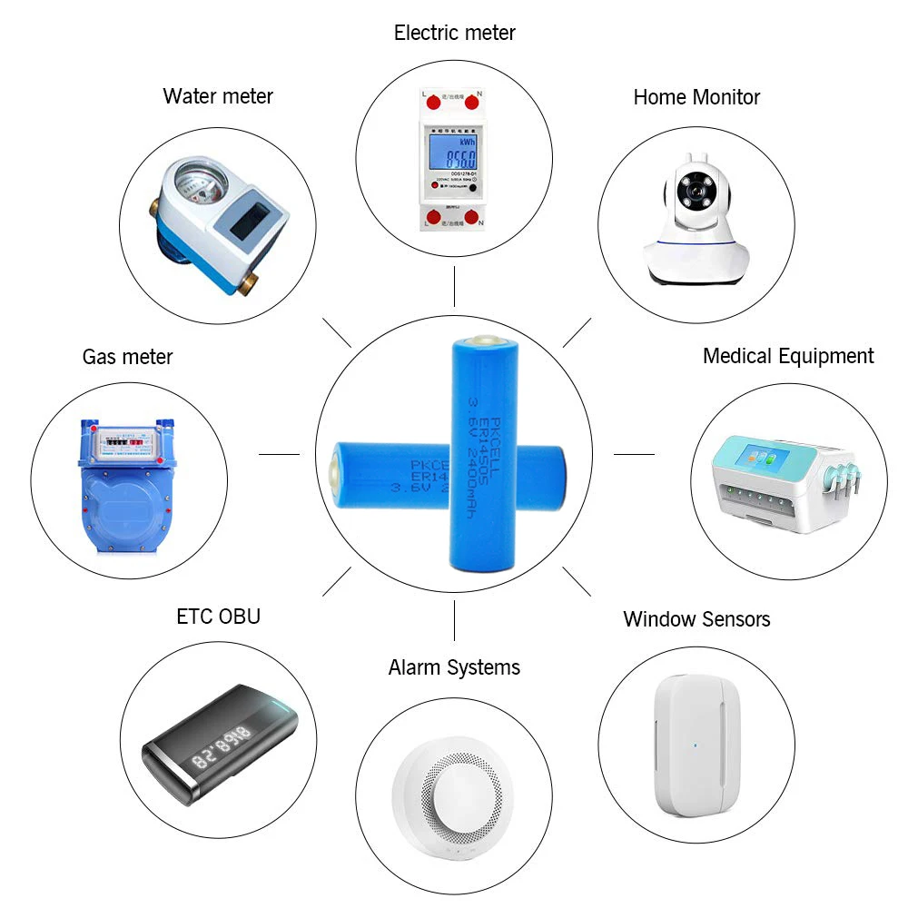 50 шт. аккумуляторы PKCELL 3 6 В ER14505 14505 2400 мАч AA LiSCLO2 LR6 R6P 1 5 в батареи для GPS трек-камеры |
