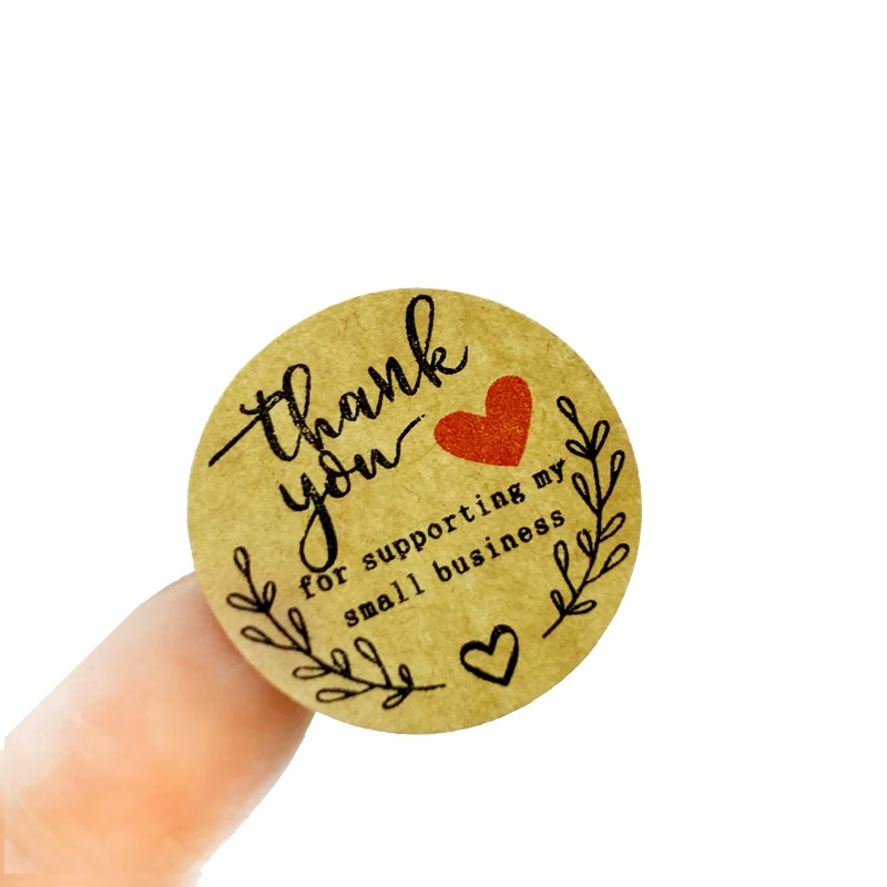 

"Thank you" Round sealing stickers for the Shop/Merchant sticker Original color kraft paper handmade self-adhesive label, 500pcs
